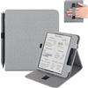 Vakarey per Kobo Libra Colour Cover con Portapenne,per Kobo Libra 2 Custodia con Cinturino da Polso,Grigio