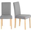 GOKHOMX Set di 2 sedie da pranzo per sala da pranzo, set di 2 sedie da pranzo, mobili per sala da pranzo, moderna imbottita, per sale da pranzo, cucina, ristorante, colore: grigio, tessuto