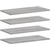 vidaXL Mensole Parete 4pz Grigio Sonoma 60x30x1,5cm Legno Multistrato