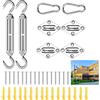 Homefantasy 40 Pezzi Kit Fissaggio Vela Ombreggiante,Kit di Fissaggio per Tende a Vela,Kit di Fissaggio e Installazione per Tenda a Vela Rettangolare e Triangolare,per Vele Parasole e Tende,Ombra Giardino