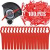 Beamely 100 lame di ricambio per tagliaerba da giardino, in plastica, 83 mm, lame per tosaerba senza fili, accessori per tosaerba Swift Ryobi VonHaus Bosch, rosso