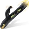 ORSLUM G-Spot Lapin Vibromasseur, Gode Poussant Sextoy pour Femmes Couples, Godes Vibromasseur Clitoris Ensembles pour Femmes Solo avec 5 * 10 Thrusting Vibration, Jouets Sexuels Adultes pour Femmes
