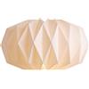 WOKICOR Origami Design - Paralume di carta creativa nordica, paralume in carta decorativa, lampada da soffitto, paralume moderno, rotondo, per lampada a sospensione (rotondo, bianco)