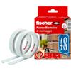 Fischer 2 Nastri Biadesivi Trasparenti 6 Metri Totali, Extra Forte, Fino a 300 kg per Rotolo, Interni/Esterni, per Fissaggio Specchi, Cornici, Teli, Zanzariere, Strappo Facile, NTJH, 571018
