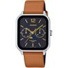 Casio Orologio Multi-quadrante al Quarzo da Uomo con Cinturino in Pelle MTP-M305L-1AVER
