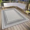 Hanse Home Cast - Tappeto per interni ed esterni, resistente alle intemperie, motivo moderno, bicolore, impermeabile, robusto, per giardino, balcone, terrazza, soggiorno, beige, grigio, 63 x 120 cm