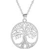 Hifeeled Collana Albero della Vita Donna Argento Sterling 925 Antiallergica,Regali per Donna Moglie Figlia - Regolabile |45cm+5|