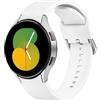 Amzpas Cinturino per Samsung Galaxy Watch 7/6/5/4 40mm 44mm, 20mm Cinturino Sportivo in Silicone per Samsung Galaxy Watch 4 Classic/Watch 5 pro/Watch 6 Classic/FE/Ultra (Bianco)