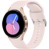 Amzpas Cinturino per Samsung Galaxy Watch 7/6/5/4 40mm 44mm, 20mm Cinturino Sportivo in Silicone per Samsung Galaxy Watch 4 Classic/Watch 5 pro/Watch 6 Classic/FE/Ultra (Rosa)