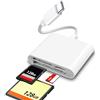 Gbformat 3in1 Gbformat Lettore di Schede SD USB C TF/CF Card Reader, Adattatore per Lettore di Schede da TIPO C a SD/TF/CF di Memoria a 3 Slot, Micro SD Card Reader per Phone/Pad/Laptop/Fotocamere