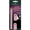 Faber-Castell 218480 - Set di matite Sparkle, con temperino, gomma e 2 matite, astuccio in rosa