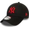 New Era York Yankees MLB League Essential Black Red 9Forty Adjustable cap - One-Size