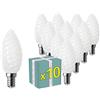 Superia Milano Superia Lampadine a filamento LED TORTIGLIONE SMERIGLIATA OVERCLASSIC 5W Equivalenti a 40W, 550LM, LUCE CALDA, Attacco E14, Stile Vintage Retrò, Non Dimmerabile, Pacco da 10