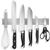SMART&COOL Barra magnetica con coltello, autoadesiva, 30 cm, in acciaio inox, con magnete extra forte, supporto magnetico per coltelli e utensili da cucina, Stainless Steel-30CM-DE NEW