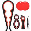 jutyum 6 Pezzi apriscatole 6 in 1 apri barattoli 5 in 1 apribottiglie 4 in 1 apribarattoli apriscatole professionale apriscatole, per Anziani, Donne, Bambini, Pazienti con Artrite