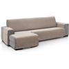 ECOMMERC3 | Copridivano con chaise longue, per bracciolo sinistro, dimensioni schienale 280 cm, colore: beige, morbido al tatto, 100% Made in Spain