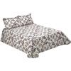 Viantala Sylvia 103 Set Copripiumino, Letto 180, Cotone, Marrone/Bianco.