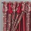 GOHD GOLDEN OCEAN HOME DECOR GOHD - Tenda da finestra in voile jacquard con clip Royal Rosarium, con mantovana e retro in taffettà, set da 2 pezzi, ogni pezzo misura 147,3 cm di larghezza x 213,4 cm di lunghezza + 45,7 cm