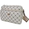 COVERI COLLECTION Borsa Donna Spallaccia Francesina in Ecopelle Stampa Personalizzata Multitasche Tracolla Regolabile in tessuto Personalizzato Art.8006 Dimensioni: 27 X 19 X 11 Marchio Coveri (BEIGE)