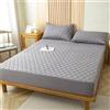 Odot Trapuntati Lenzuola Coprimaterasso con Angoli, Impermeabile Extra Profondo Morbido Elastica Proteggi Coprimaterasso per Letto Singolo Matrimoniale King Size (Grigio Scuro,160x200+28cm)