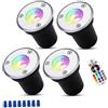 JOUFNING 4PCS Faretti LED Esterno - Faretto Luce Da Pavimento, Faretto Da Incasso A Terra 3W RGB LED, 12V-24V Luci Spot A Terra, Lampada Da Terra Da Incasso Per Giardino IP65, Faretto A Luce Led ( Color : RGB