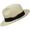 Gamboa Originale Capello Panama di Paglia Grado di Protezione 7-8 Uomo Donna Fedora Cappello da Sole in Paglia Toquilla