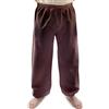 HEMAD Pantaloni medievali da Uomo - Vita e Polsini Elastici - Cotone Pesante - L/XL Marrone