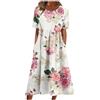 Cocila Flash Deals of The Day Abito Estivo Donna Mare Vestitino Mare Donna Vestitino Donna da Cerimonia Vestito A Maniche Corte Vestito Donna Nascondi Pancia Abbigliamento Elegante Donna Special Deals