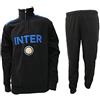 FC inter Pigiama Ragazzo Lungo Mezza Zip in Pile Prodotto Ufficiale Art. IN15063 (12 Anni, Nero)