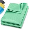 ELEXACLEAN Panno asciugatutto microfibra, panno a nido d'ape premium (2 pezzi, 60x40 cm, verde) molto morbido per auto, vetro, cucina, stoviglie e bagno