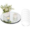 NUPTIO Specchio Rotondo Piatti Candela: 12 Pezzi Centrotavola Matrimonio 30cm Portacandele per Candele Pilastro Vassoio Specchiato Arrotondato Candele Piastra Specchi Craft Progetto Decorazione