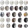 NBEADS 54pz Perline Europee in Stile Misto e Colori, Grandi Perline in Acrilico con Strass per Fai Da Te, Artigianato, Bracciali, Collane, Gioielli