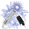 Nipach GmbH 100 luci LED blu per interni ed esterni, cavo trasparente, trasformatore, timer, illuminazione natalizia, decorazione per feste di Natale