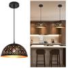 YNDD Lampadario Cucina Vintage Nero e Oro, Lampada a Sospensione Retrò E27 Altezza Regolabile Luce Sospensione Tavolo in Metallo Industriale per Sala da Pranzo Camera da Letto Soggiorno Ø: 30 cm