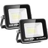 SKYWORLD 20W Faretto Led da Esterno 2 Pezzi, 4000LM Faro LED Esterno esterno, Bianco Freddo Faretto, IP66 Fari Led Interna ed Esterna per Cortile, Giardino Pareti, Tetto (Guscio Nero)