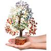 Crocon® Premium Albero della Vita con 7 chakra cristalli naturali un portafortuna pietre ideale per compleanno decor casa e idea regali per donne mamma e sorelle regalo originale e utile per le donne