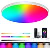 Eregou Lampada da soffitto LED dimmerabile, 24W 2400LM Smart RGB LED plafoniera Alexa, lampada da soggiorno IP44 Lampada da camera da letto, compatibile con Alexa APP Google Assistant, 2700K-6500K