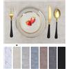 Homaxy Set di 4 tovagliette lavabili, impermeabili, lavabili su entrambi i lati, in pelle, antiscivolo, belle tovagliette da tavola, beige