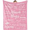 Litinliv Coperta Divano 150 x 130 cm, Flanella Coperta Termica, Coperta Letto Singolo Calore Morbida, Coperta Pile, Idee Regalo Donna Compleanno, per Mamma Papà Nonna Nonno Amica (Rosa)