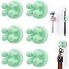 Zayin Portaspazzolino in silicone 6 pezzi gancio multifunzione porta rasoio impermeabile autoadesivo a parete gancio singolo per parete o vetro per appendere bagno cucina soggiorno ufficio (Verde)