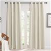 KGORGE Tende Termiche Isolanti da Interno con Anelli Tenda Oscurante Camera da Letto Moderna Decorazione per Salotto Eleganti 2 Pezzi L 140 x A 220 CM, Beige Chiaro