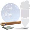 HELLO HIPPO® Lampada Notturna LED Personalizzabile per Bambini - Regalo di Nascita e Battesimo - Lampada per Bambini con Pennarello Cancellabile e 4 Forme Intercambiabili Nuvola, Cuore, Cerchio, Quadr