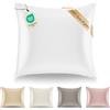 Dreamzie Federa Seta Cuscino 65x65 100% Seta Naturale di Gelso 19 Momme - Federa di Seta Antiacaro e Ipoallergenico - Bianco