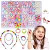 WeiRenLuan Bambini Perline, Set di Perline Fai Da Te per Bambini, Braccialetti Fai Da Te, Collane,per Bracciale, Kit per la Creazione di Gioielli Colorati