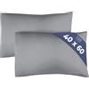 CGK Unlimited Federa 40x60 Grigio Scuro - Set da 2 - Federe in Microfibra di Alta Qualità - Morbide, Confortevoli e Lavabili in Lavatrice - Federa 40x60 per Cuscini, Set 2 Federe Grigio Scuro - OEKO-TEX Certificato
