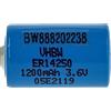 vhbw pila cilindrica al litio ER14250 sostituisce TL-2150, TL-2150/S, TL-2151, TL2150, TL2151 - Batteria speciale (1200mAh, 3,6V, Li-SOCl2)