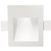 Ondaluce Lampada faretto da incasso LED FUNKY in gesso verniciato Bianco 14x17 cm