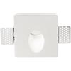 Ondaluce Lampada faretto da incasso LED in gesso verniciato Bianco VALZER 10x10 cm