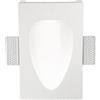 Ondaluce Lampada faretto LED da incasso in gesso verniciato Bianco LISCIO 14x23 cm