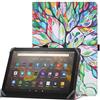 HoYiXi Custodia universale per 9-10.1 pollici tablet Fire HD 10 2021/2023 e Fire HD 10 Plus 2021/2023 con supporto e Cover per cinturino da polso per 9"-10.1" Samsung Lenovo Android tablet - albero